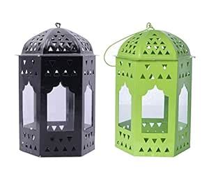 Buy Decorate India Hanging Lantern Tea Light Holder with t Light Candle ...