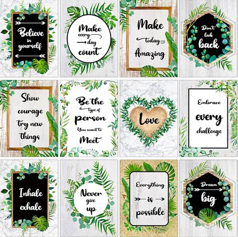 Zonon Set of 12 Inspirational Wall Posters - Simply Boho India | Ubuy