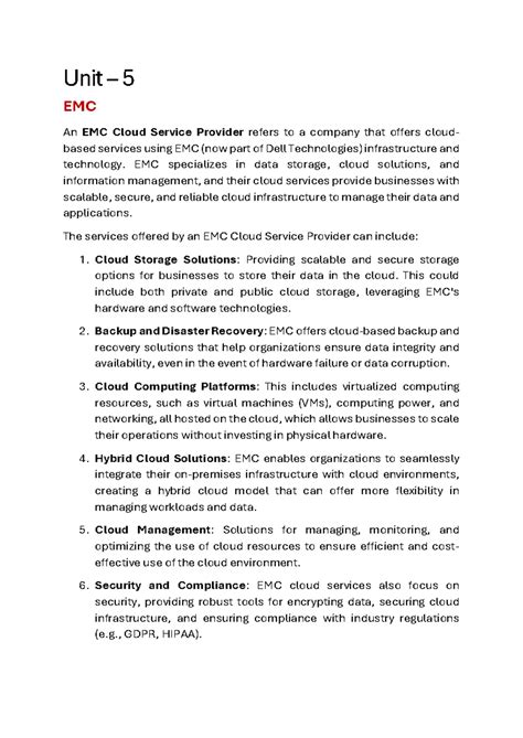 CS714PE - Cloud Computing Final Notes: Key Concepts & Paradigms - Studocu