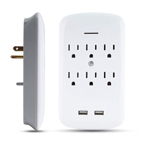 Buy Luxtronic 6-Outlet Wall Tap with 2 USB Ports Online in India. 817534214