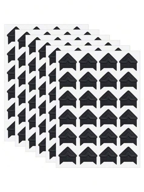SHEIN 6 Sheets 144 Pcs Black Self-Adhesive Photo Corners Stickers, Acid ...