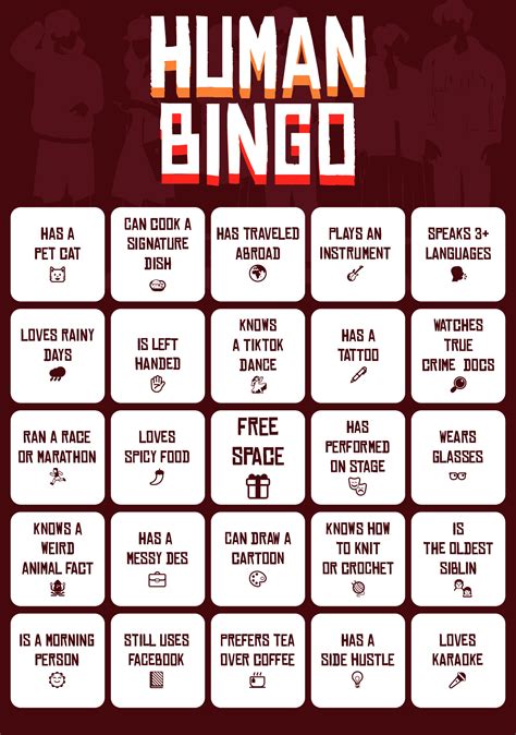 Human Bingo Templates - 20 Free PDF Printables | Printablee