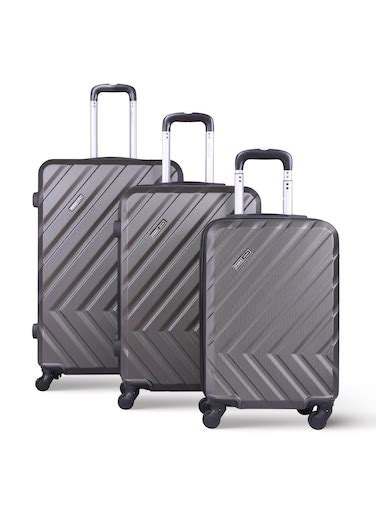Buy Para John 3-Piece Hard Side Abs Luggage Trolley Set 20/24/28 Inch ...