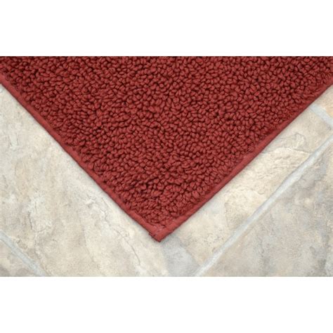 Garland Rug Queen 21-in x 34-in Chili Red Cotton Bath rug in the ...