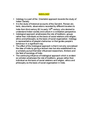Indian Sociology - DEVELOPMENT OF SOCIETY IN INDIA: AN OVERVIEW Early ...