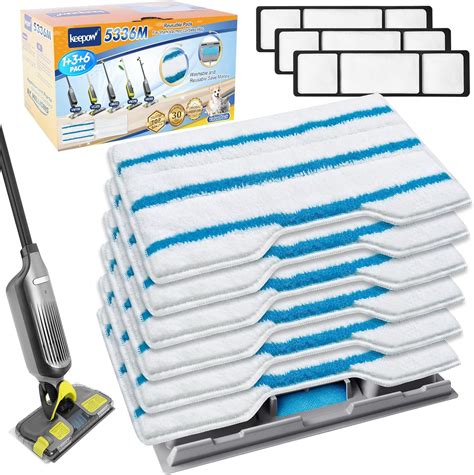 Amazon.com - KEEPOW Reusable Vacmop Replacement Pads Compatible with ...