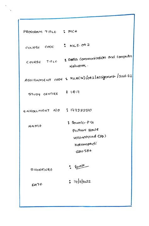 Mcs-042 - Assignment-june - Data Communication and Networks - Studocu