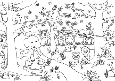 Jungle Animals coloring pages - Printable coloring pages
