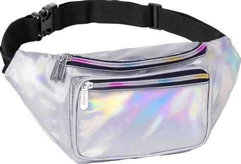 Amazon.com | Fanny Pack Holographic with Heart Sunglasses,Waterproof ...