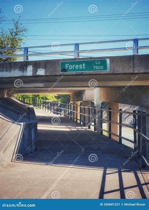 White Rock Trail at Forest Lane Underpass Editorial Photo - Image of ...