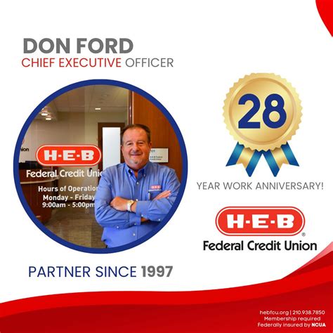 Join us in congratulating Don Ford, CEO of H-E-B Federal Credit Union ...