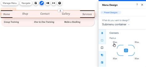 Image result for Wix Menu Design