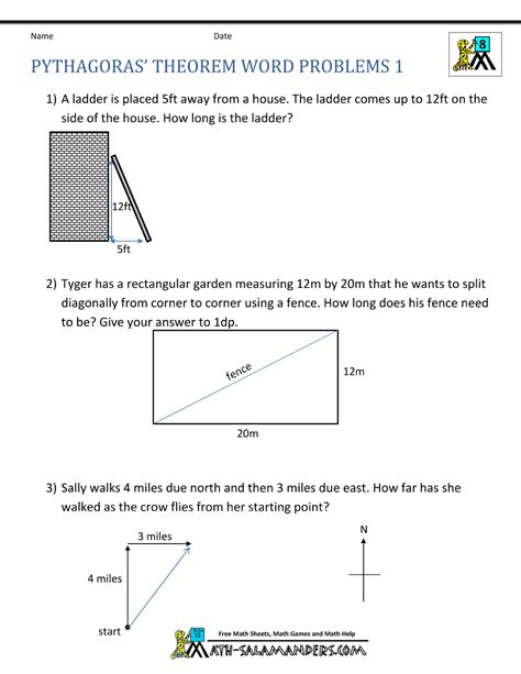 Image result for Pythagoras Theorem Word Problem