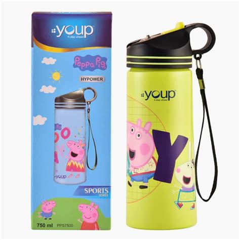 YOUP Stainless Steel Color Peppa Pig Kids Water Bottle HYPOWER - 750 m ...