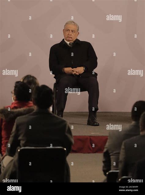 Andrés Manuel López Obrador, President of Mexico, during the ceremony ...