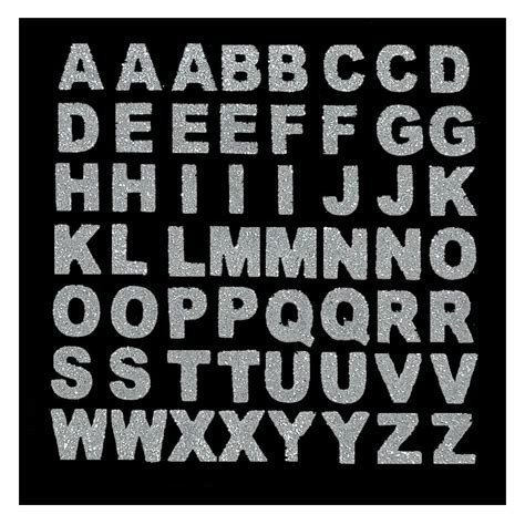 Comet Busters Self-Adhesive Uppercase Shimmer Alphabet Stickers for Art ...