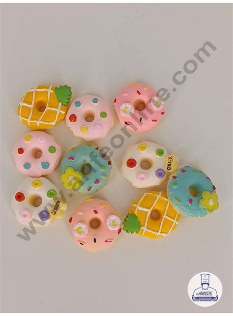 CAKE DECOR™ Mini Donuts Resin Charms For Cake & Cupcake Decoration Top ...