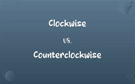 Image result for Clockwise vs Counterclockwise
