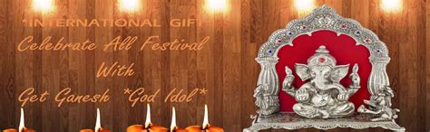 Buy International Gift Silver-Plated Oxidized Finish Ganesha Idol with ...
