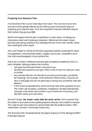 Business Plan Sample 的图像结果