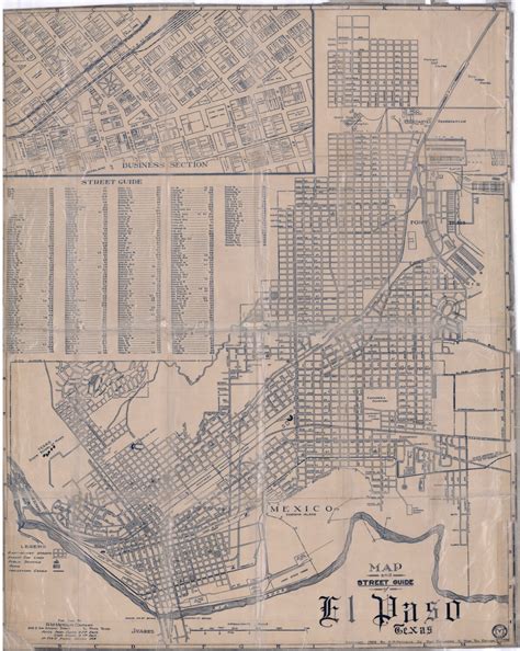 Old Map Of Downtown El Paso Tx Segundo Barrio – El Chuqueño