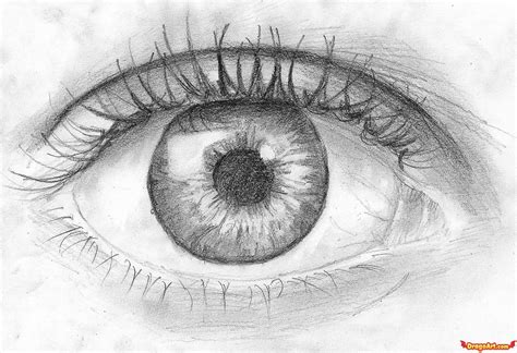 eye drawing no color