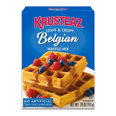 Krusteaz Light and Crispy Belgian Waffle Mix, Krusteaz Waffle Mix, 28 ...