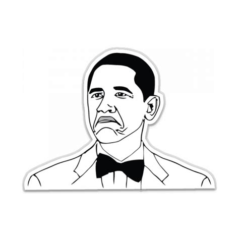 Obama Not Bad Meme Shaped Sticker - Obama Not Bad Transparent (600x600 ...