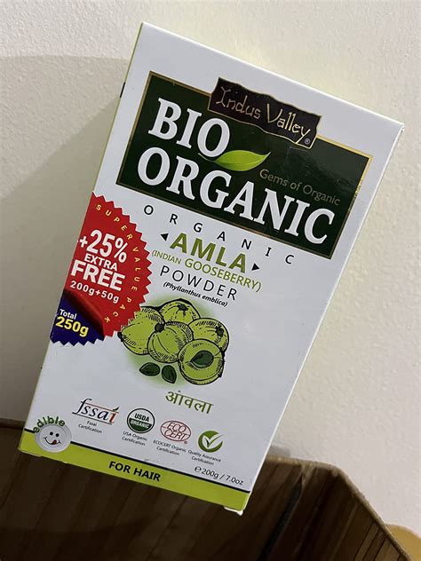 INDUS VALLEY 100% Bio Organic Amla Powder (Indian Gooseberry Powder ...