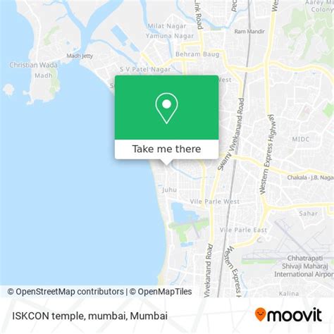 How to Get to ISKCON temple, mumbai in Andheri West by Bus, Train or Metro?