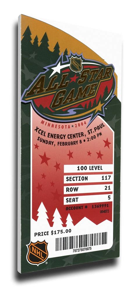 That's My Ticket 2004 NHL All-Star Game Mega Ticket Wall Decor, Wild ...