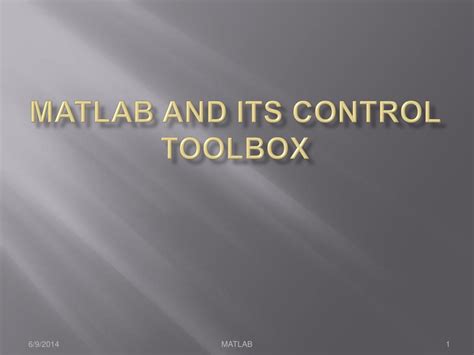 MATLAB Start Control Tool Box 的图像结果