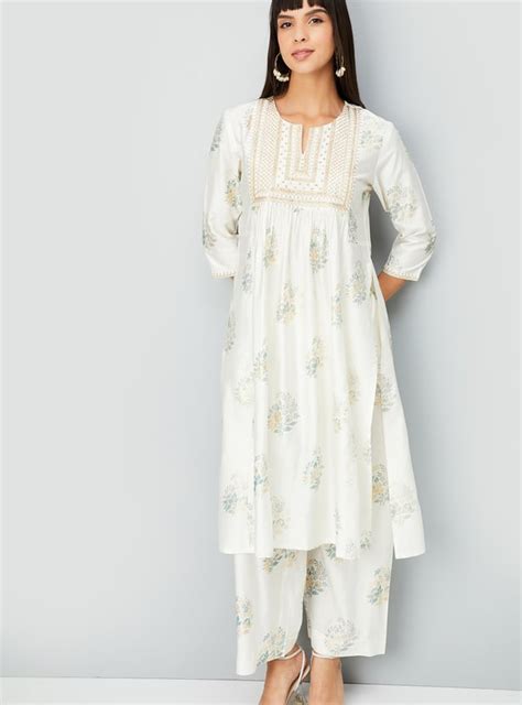 Buy Women Embroidered Straight Kurta Set Online at just Rs. 1299.0 ...