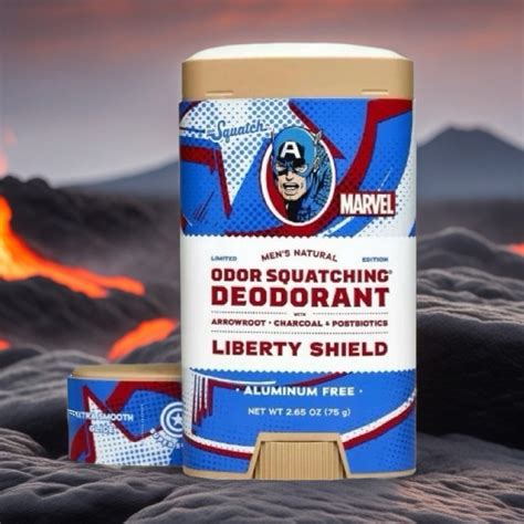 DR. SQUATCH Men's Natural Deodorant Liberty Shield ( Captain America) 2 ...