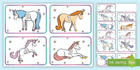 👉 Unicorn Number Cards 0-20 (teacher made) - Twinkl