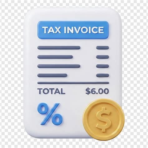3d tax invoice and payment icon | Premium PSD