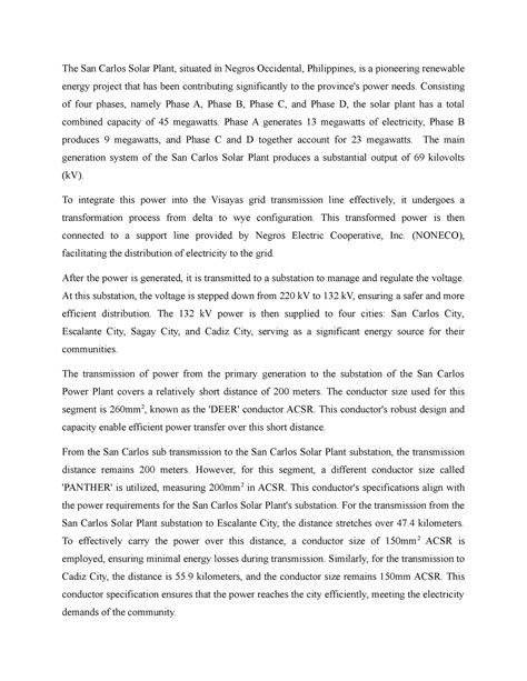 San Carlos Solar Plant - Consisting of four phases, namely Phase A, Phase B, Phase C, and Phase ...