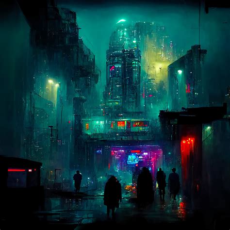 Cyberpunk Neon City at Night | AI Generated Art - Etsy