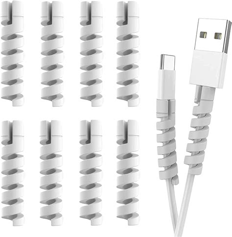 LAPSTER 30 pcs Spiral Cable Protectors for Charger, Wires, Data Charger ...