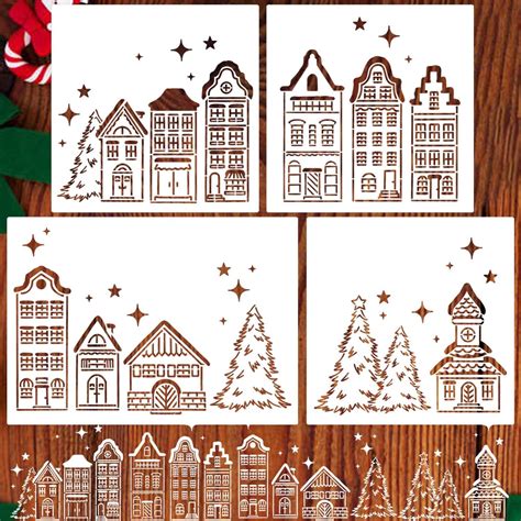 Amazon.com : Christmas Stencils for Window Glass Large Christmas ...