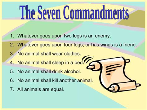 7 Commandments Animal Farm