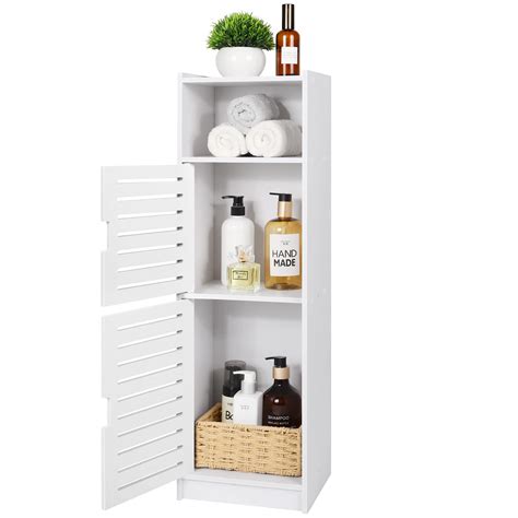 Bathroom Floor Cabinet,Small Bathroom Storage Corner Floor Cabinet with ...