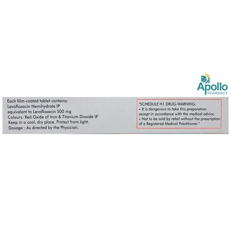 Levobact-500 Tablet 10's Price, Uses, Side Effects, Composition ...