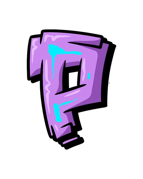 Letter P Graffiti Alphabet, P Typography Purple letter P, Streetart ...