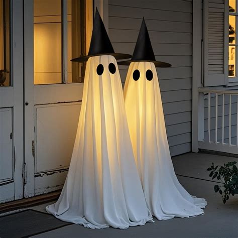 5 FT Ghost Decor with Remote Controlled String Lights USB or Battery ...
