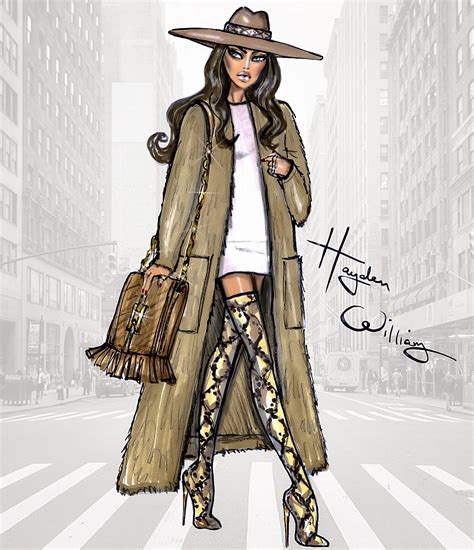 Hayden Williams Fashion Illustrations: Style in the City by Hayden Williams: 'Sleek in Sandstone'