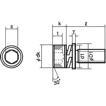 六角穴付ボルトP=3(SW+JIS W組込 (SCM435/ユニクロ)(小箱) 大阪魂 座金組込 六角穴付ボルト 【通販モノタロウ】