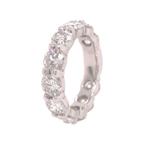 Diamond Platinum Common Prong Eternity Bands For Sale at 1stDibs