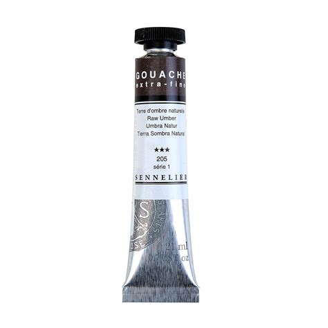 Sennelier Extra fine Gouache Tube 21ml (S1 Raw Umber) | Ideal for ...