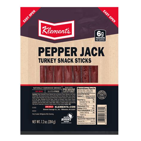 7.2 OZ Pepper Jack Turkey Snack Stick - Klement's
